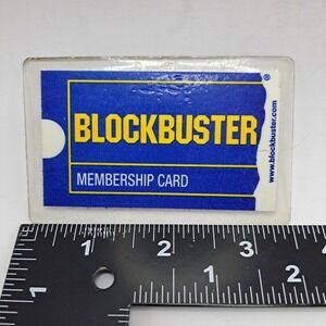 Vintage Blockbuster Video Membership Card Y2K Blue Yellow Nostalgia Collectible